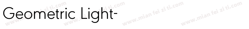 Geometric Light字体转换